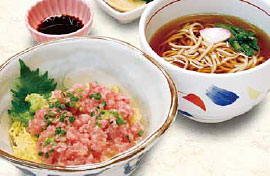 ねぎとろ丼 ミニ蕎麦付